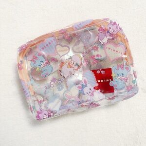 Japanese Kawaii PVC Clear Swimmer Waterproof Travel Cosmetics Small Pouch